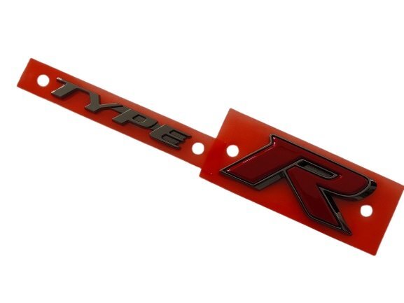 ホンダ純正 FK8 シビック タイプR 用 フロントグリルエンブレム ブラッククローム調 ※代引き不可商品※ CIVIC TYPE-R 流用 レッド 赤拍卖