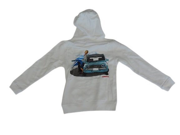 日産コレクション スウェットパーカー PAO KIDS ホワイト サイズ:130 PAOプリント入り 子供用 ニッサン ファッション拍卖