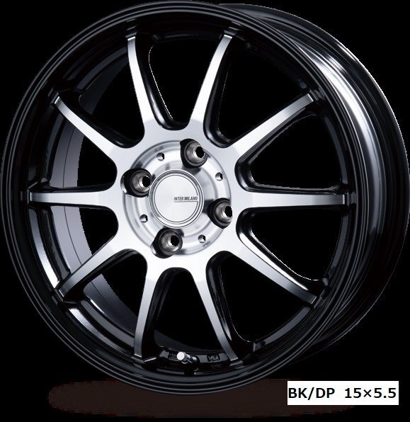 インターミラノ インフィニティF10 30/50系プリウス/86他 17インチ アルミホイール 4本セット 17×7.0J +45 PCD100 5穴 BK/DP 送料無料!拍卖