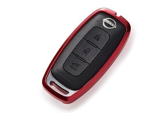 日産コレクション インテリジェントキーケース シリコンタイプ レッドクローム 代引不可商品 ニッサン キーカバー キーケース拍卖
