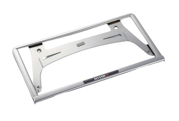 日産コレクション NISMO ニスモ E13 ノート ノートオーラ 用 ブラッククローム ナンバーフレーム 1枚 ロゴエンブレム付拍卖