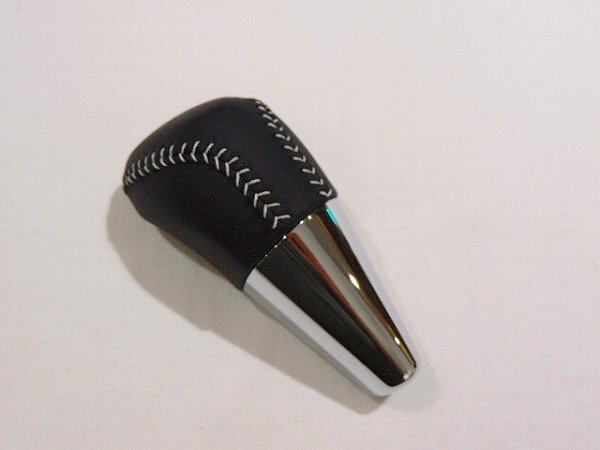 トヨタ純正 170系 シエンタ用 純正シフトノブ レザー ブラック 白ステッチ 色々な車種に流用可能 黒 本革 メッキ トランスミッション拍卖