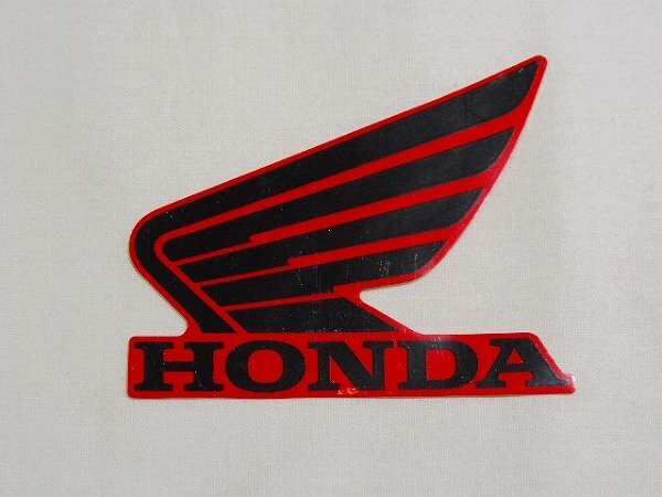 【新品・送料無料】 ホンダ純正 左側 ウィングマーク ステッカー ※代引き不可商品※ 約66mm×82mm レッド 赤拍卖