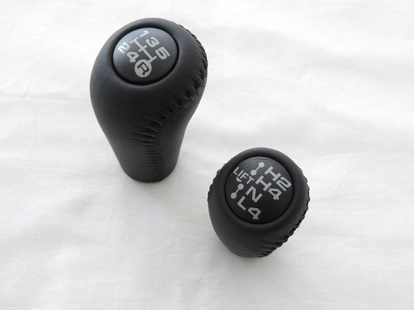 トヨタ純正 ランドクルーザー 本革 MT車用 シフトノブ& トランスファーノブ 2点セット 経年劣化 補修部品 海外仕様 ランドクルーザー 70拍卖