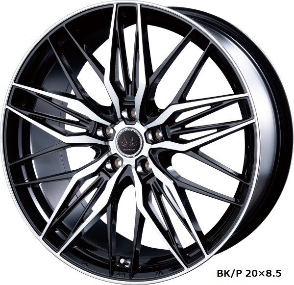 INTER MILANO VOLTEC EURO MESH 20/30系アルファード/ヴェルファイア 20インチ アルミホイール 4本セット 20×8.5J +38 PCD114.3 5穴BK/P拍卖