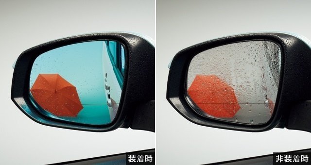 トヨタ純正 レインクリアリングブルーミラー ミラーヒーター有 ディーラーオプション 60系 ハリアー 80系 ヴォクシー ノア エスクァイア拍卖