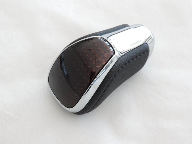 【国内正規純正部品】トヨタ 210系 クラウンハイブリット ロイヤルサルーンG 純正シフトノブ 本革 茶木目 格子柄拍卖