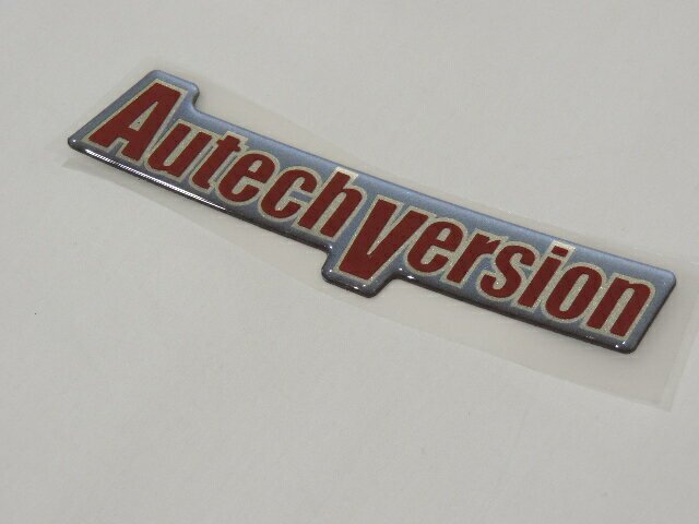 日産純正 【Autech Version】 エンブレム 貼付タイプ サイズ:約4cm×16cm ステッカー シール オーテック ステージア 補修部品 劣化 交換拍卖