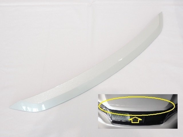 トヨタ純正 60系ハリアー GRスポーツ用 ボンネットフード フロントモール 後期型に流用可能 070:ホワイトパール【国内正規純正部品】拍卖