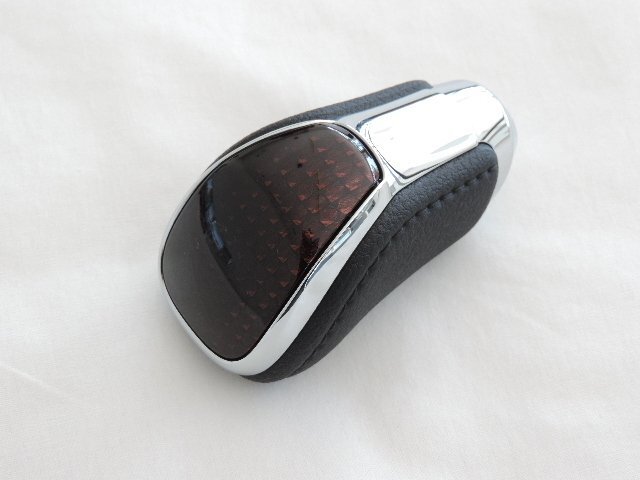 【国内正規純正部品】トヨタ 210系 クラウンハイブリット ロイヤルサルーンG 純正シフトノブ 本革 茶木目 格子柄拍卖