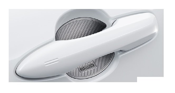 トヨタ モデリスタ ドアハンドルプロテクター 2枚入り シルバー カーボン柄 MSA10-00003 60系 プリウス フロントドア対応 ※代引不可商品拍卖