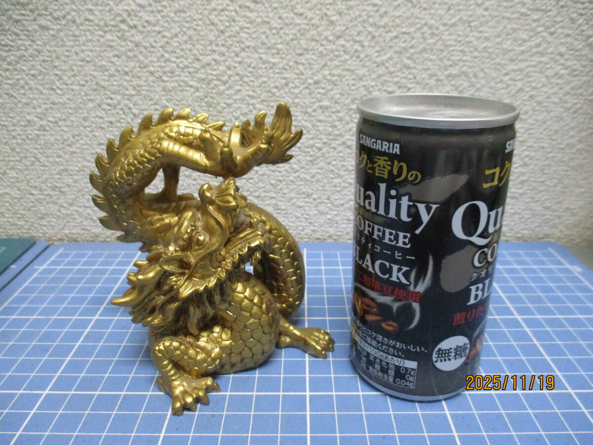 木製?龍の置物 金色 干支 辰 縁起物 検 ホビー、カルチャー 美術品 彫刻、オブジェ 東洋彫刻 飾り置物拍卖