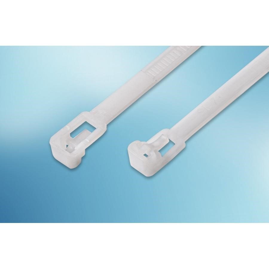 【脱着可能】 再結束バンド リリーサブルタイ(リピートタイプ)白 150mm繰り返し使用可能 10本拍卖