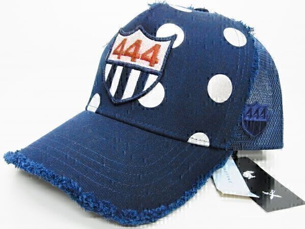 1円★YOSHINORI KOTAKE コタケヨシノリ★LOVELESS別注 ドット柄デニムメッシュキャップNo.444【63Y66-505-28】ネイビー紺【本物保証】正規拍卖