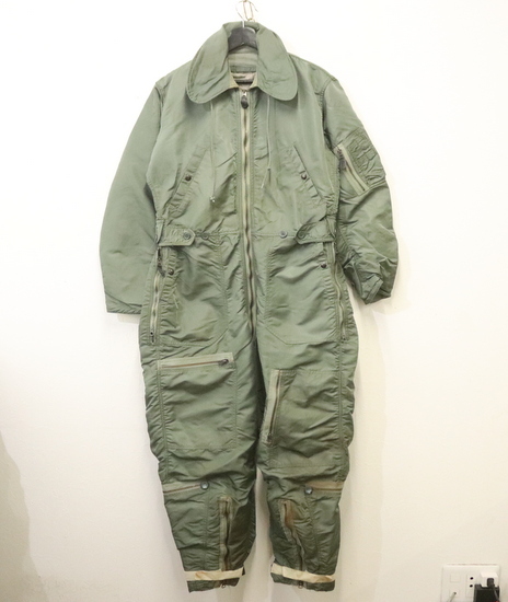 N488 60sビンテージ U.S.AIRFORCE フライトスーツ■1960年代製 表記Mサイズ グリーン つなぎ ミリタリー CONMAR ナイロン 古着 激安 70s拍卖