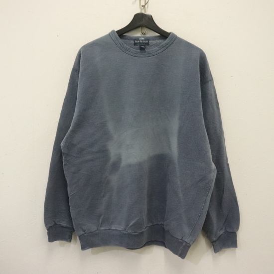 A809 90sビンテージ NON-FICTION スウェット■1990年代製 表記Mサイズ レディース ブルー トレーナー アメカジ ストリート 古着 古着卸 80s拍卖