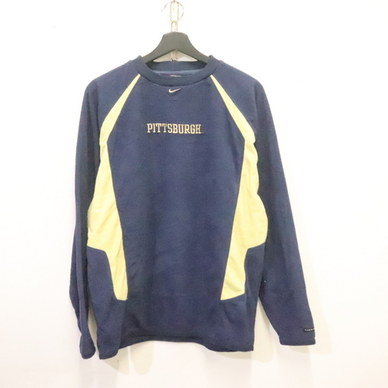 j218 2004年製ビンテージ NIKE ナイキ フリーストップス■00s 表記Mサイズ ネイビー 2トーンカラー 刺繍 PITTSBURGH アメカジ 古着 古着卸拍卖