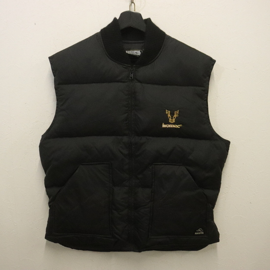Q993 2000年代製 RESISTOrodegear ダウンベスト■00s 表記Sサイズ ブラック 黒 ivomec 古着 アメカジ アウター ストリート 刺繍 激安 希少拍卖