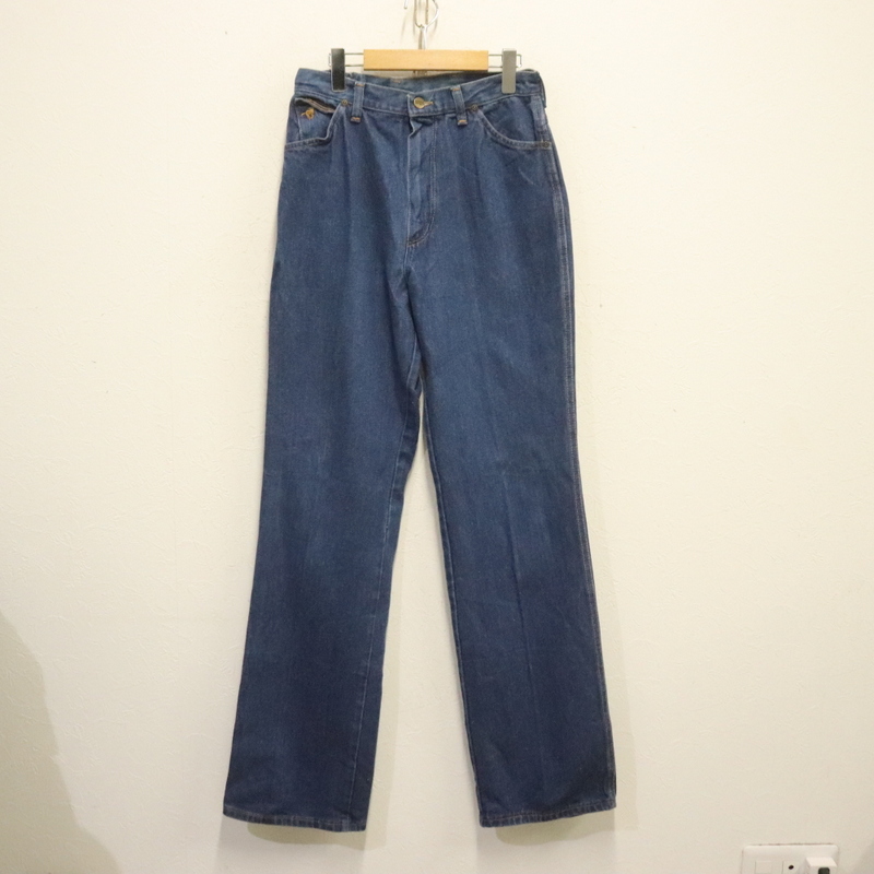 A793 80sビンテージ Wrangler ラングラー デニムパンツ USA製■1980年代製 表記12サイズ レディース ブルー ブーツカット アメカジ 90s 80s拍卖