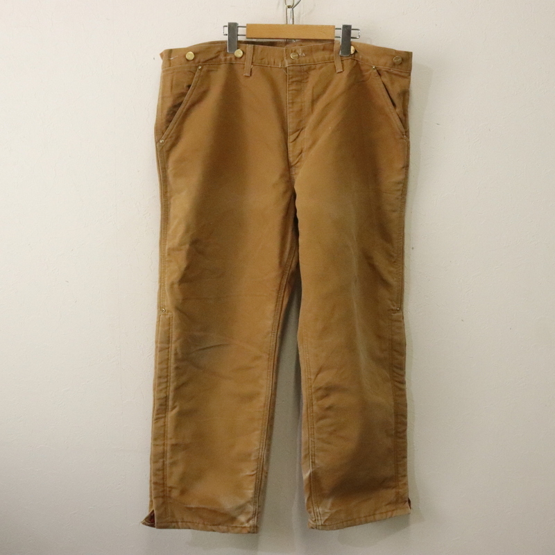 r513 90sビンテージ Carhartt カーハート ダックパンツ USA製■1990年代製 表記W42L30 ブラウン 中綿 ワーク BRN アメカジ 古着 古着卸拍卖