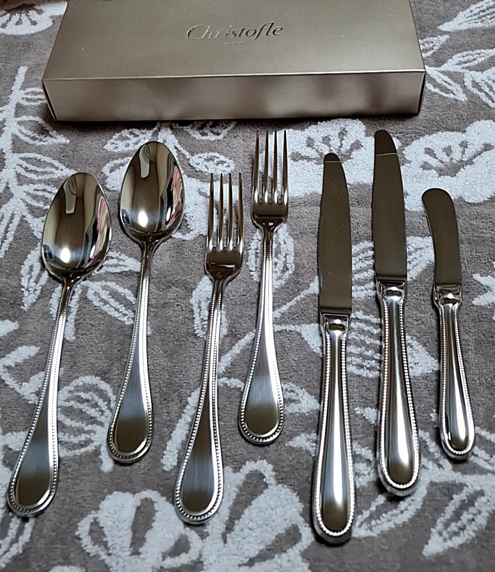 未使用 Christofle クリストフル フォーク ナイフ スプーン バターナイフ セット カトラリーセット アルビステンレス拍卖