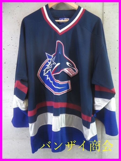 8011b1◆STARTER社◆NHL◆バンクーバー カナックス Canucks アイスホッケー ユニフォーム L/スターター/ゲームシャツ/古着拍卖