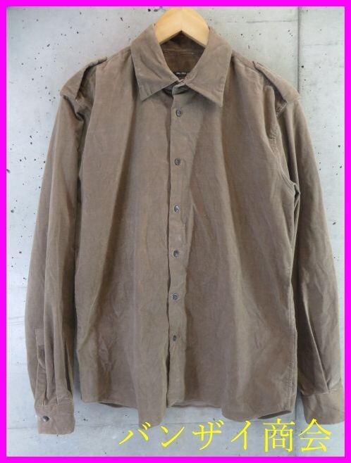 8011b11◆イタリア製◆miu miu ミュウミュウ ストレッチ 長袖コーデュロイシャツ 40-15.75/ジャケット/コート/ニット/パンツ/プラダ/PRADA拍卖