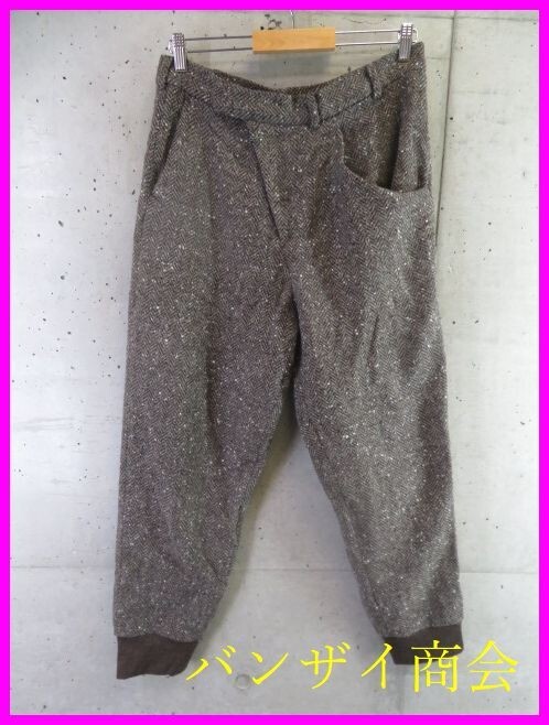 4111b15◆良品です◆日本製◆コラボ◆Dulcamara ドゥルカマラ アーバンリサーチ IDENTITY IDEA 変形デザイン ツィードウールパンツ 2拍卖