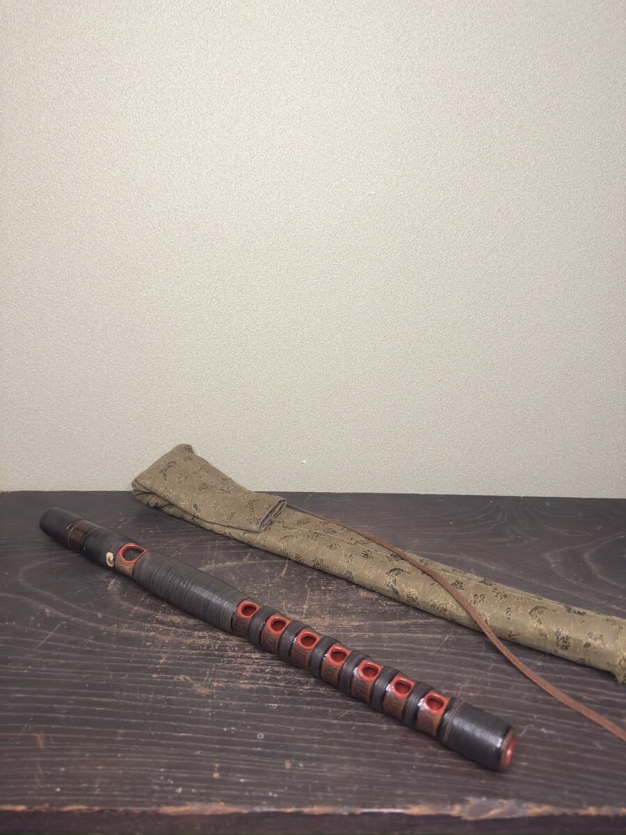 【 能管 ① 】観世流 横笛 篠笛 琵琶 笙 尺八 琴 三味線 装束 仕舞 煎茶 中国 鼓 龍笛 雅楽 大名 蒔絵 能面 刀 和楽器 扇子 根付 浮世絵 拍卖