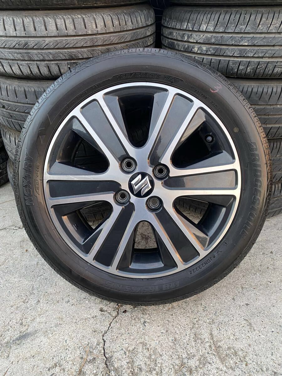 スズキワガン アルミホイール 165/55R15 ホイール 55R15 PCD100 15-4 1/2J 45 日本製拍卖