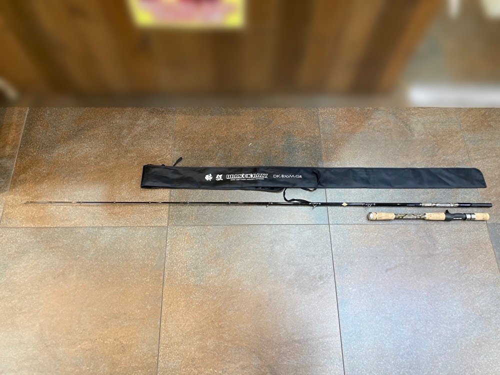 ◆Drunckrasy ドランクレイジー バスロッド 酔狂 DF-B70M-GR ソフトケース付き 釣り竿 中古◆11129★拍卖
