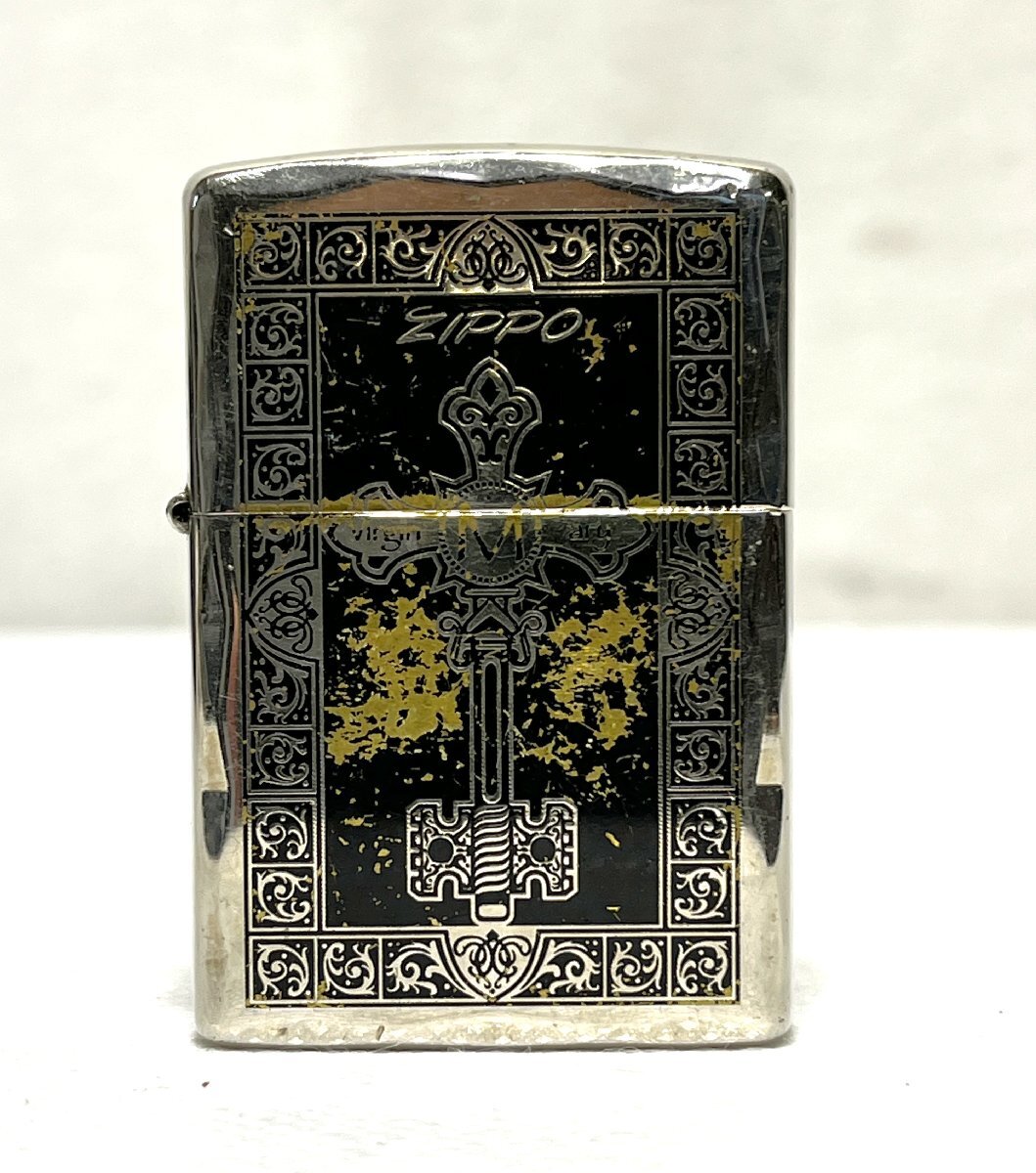 ▽Zippo ジッポー 聖母マリア × 十字架 オイルライター ジャンク・着火未確認▽013653拍卖
