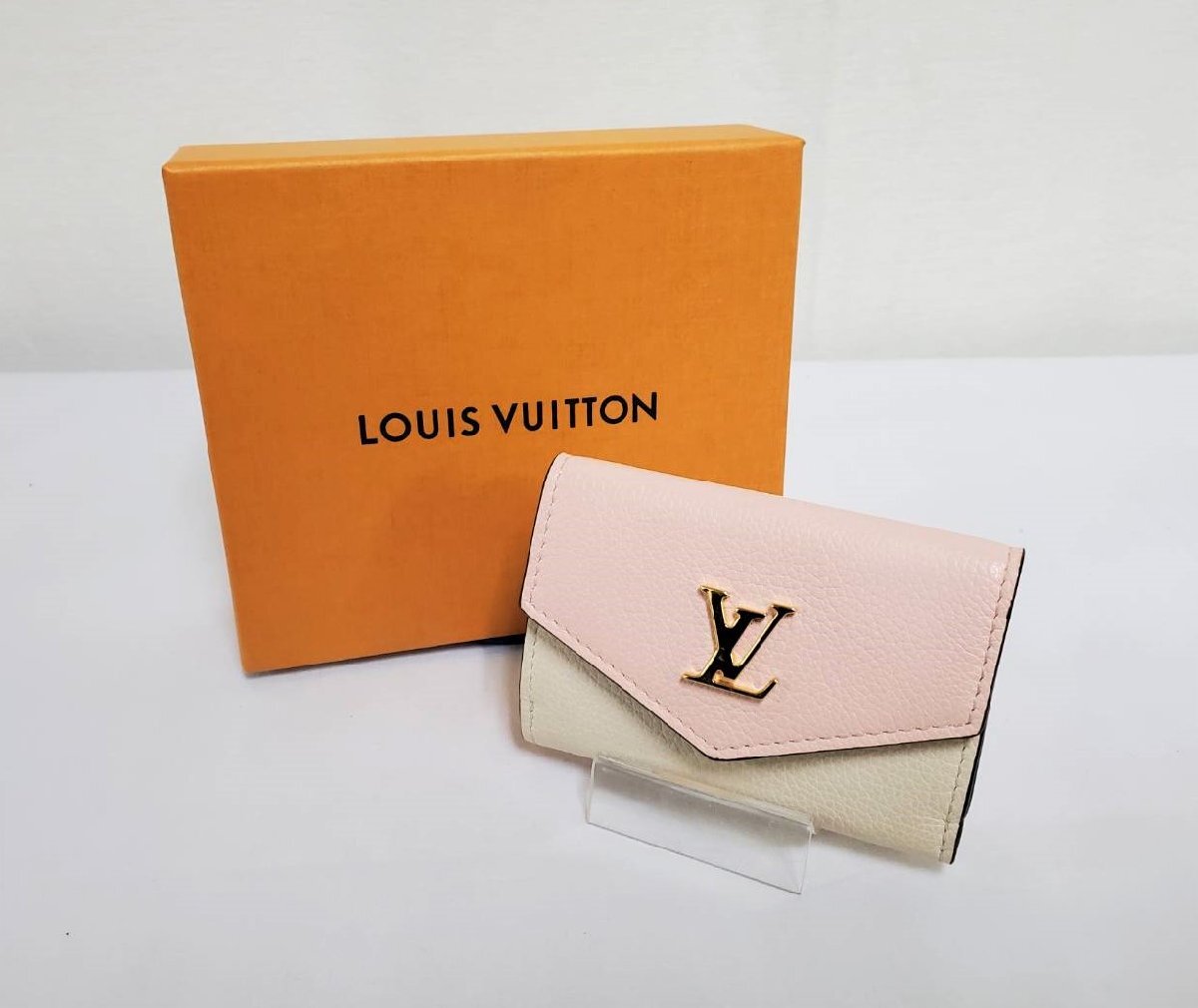 ▽ルイヴィトン ポルトフォイユ・ロックミニ M80785 三つ折り財布 ミニ財布 オードローズ 中古▽005442拍卖