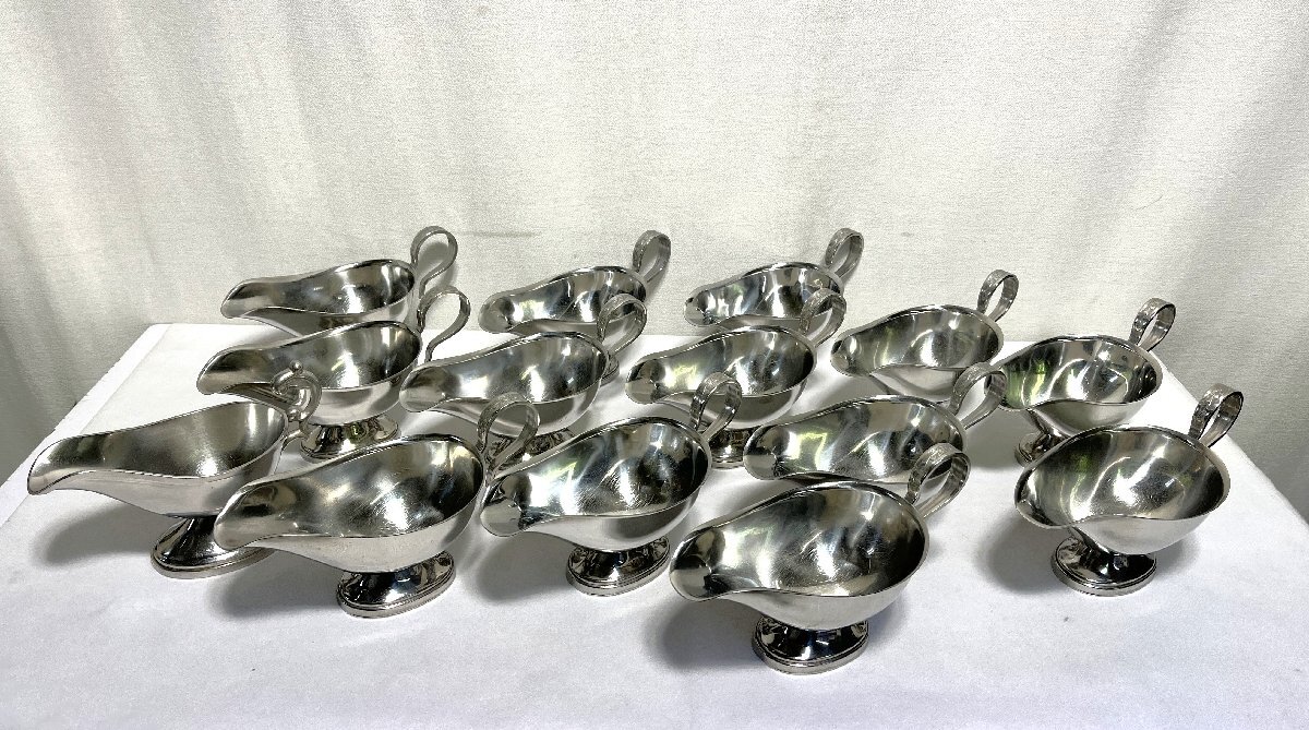 ▽ソースポット 18-8 STAINLESS 14点セット (13点宮崎製作所、1点他社) 中古▽012630拍卖