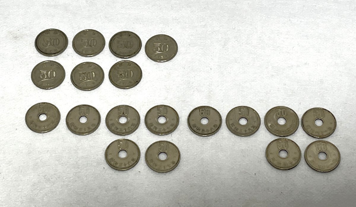 ▽昭和30年~昭和41年 50円 硬貨 19枚 現状品▽013395拍卖