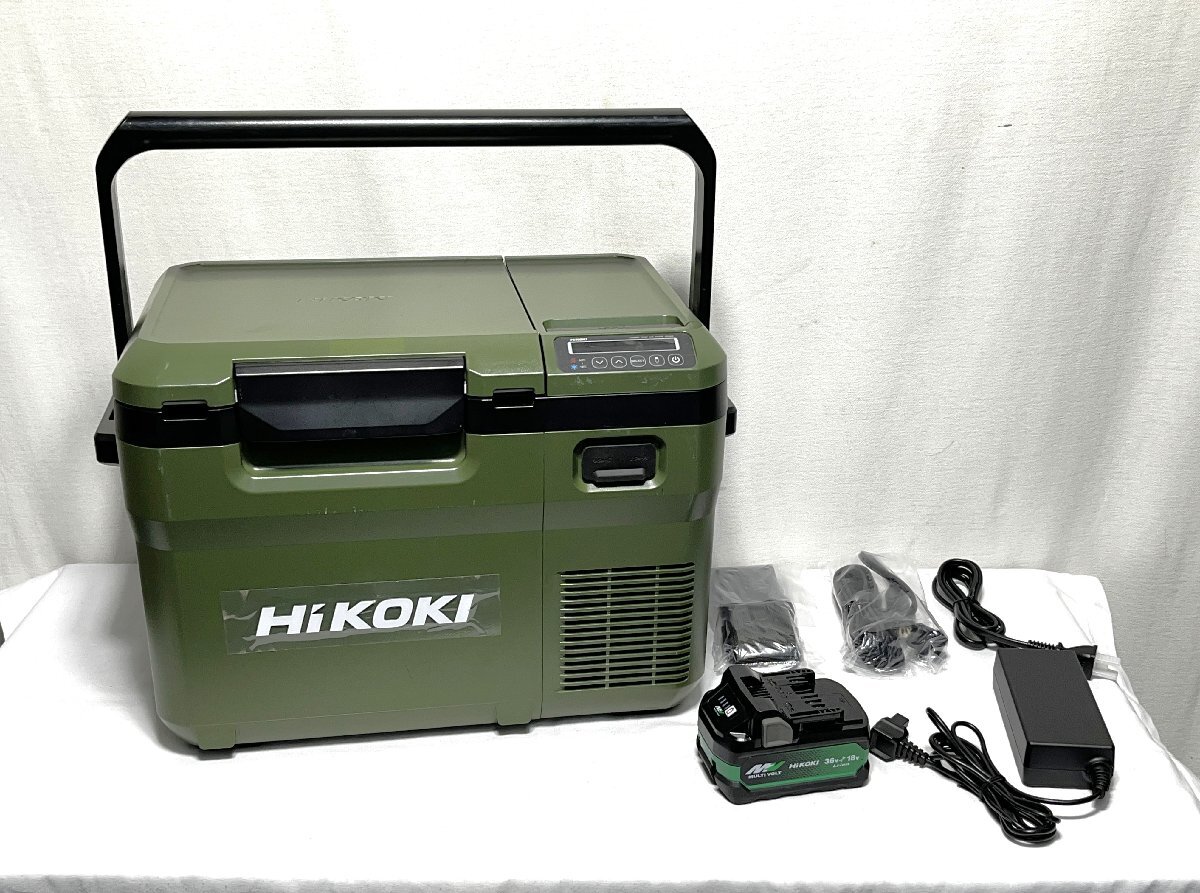▽HiKOKI ハイコーキ コードレス 冷温庫 UL18DD フォレストグリーン 中古・簡単な動作確認のみ▽013501拍卖