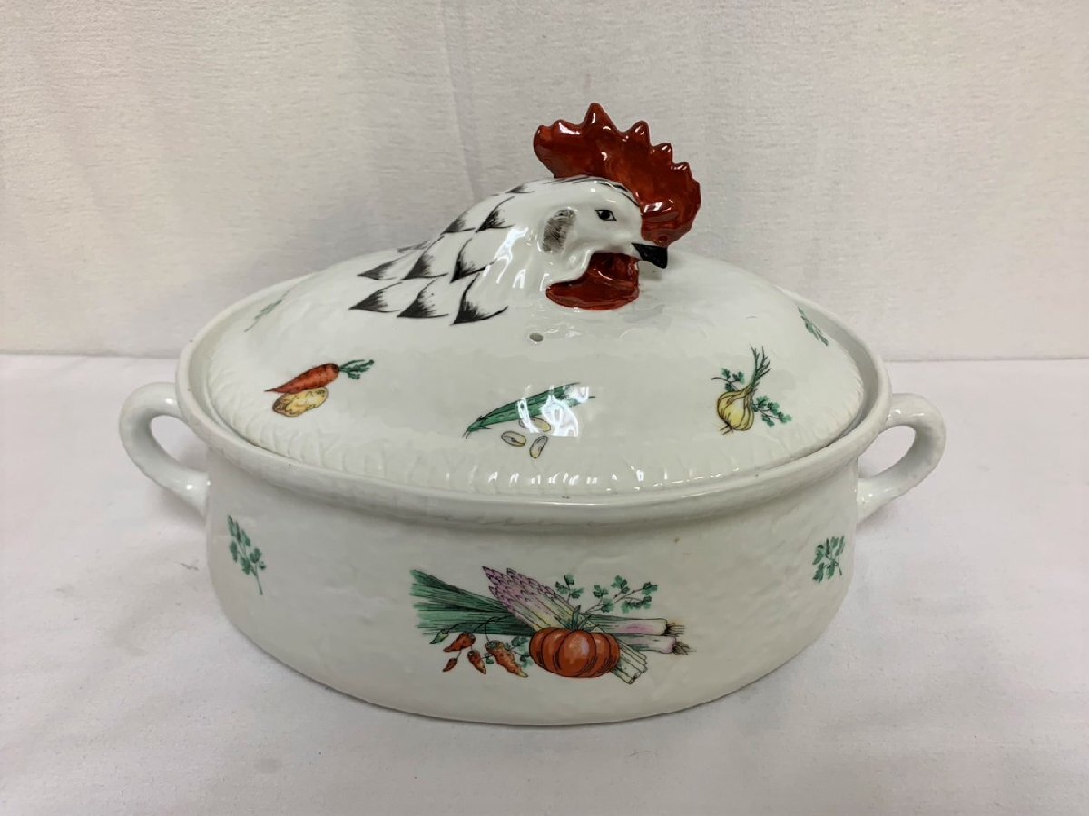 ▽アピルコ キャセロール ニワトリ Apilco Porcelaine A Few France 磁器 中古▽007679拍卖