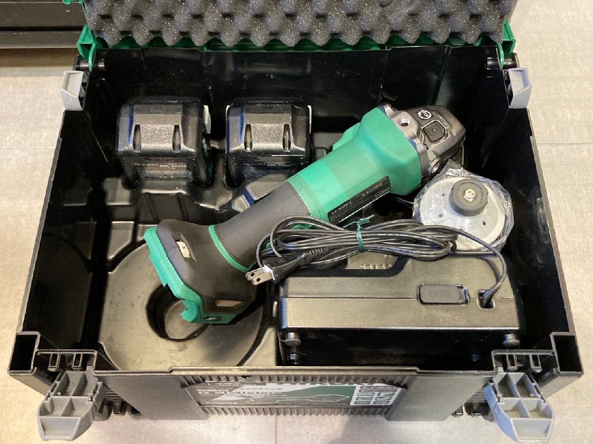 ◆Hikoki ハイコーキ コードレスディスクグラインダ G3610-DC バッテリー×2,充電器×1 36V 中古◆16549拍卖