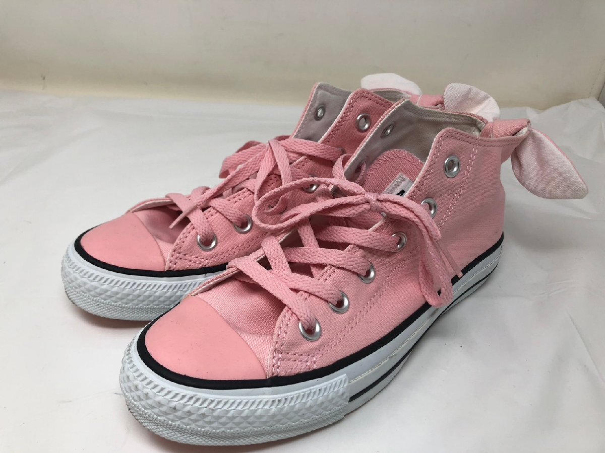 ◆CONVERSE コンバース ALLSTAR ピンク系 リボン 23.5㎝ 本体のみ 中古◆17684★拍卖
