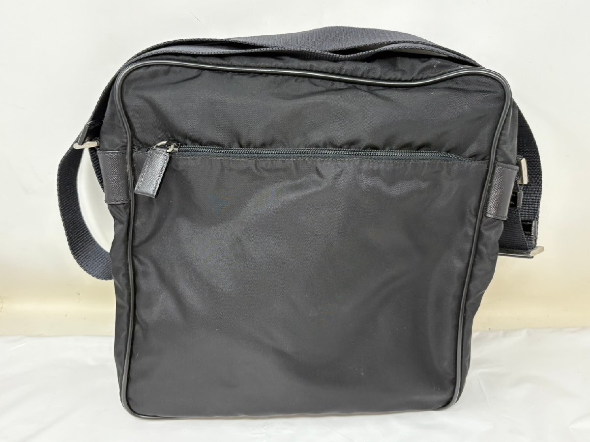 ◆PRADA プラダ ナイロンショルダーバッグ 黒系 ブラック 中古◆18351★拍卖