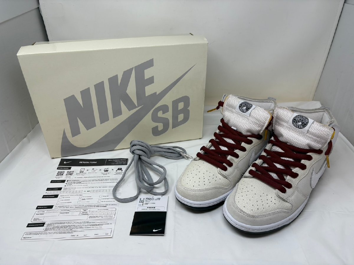 ◆NIKE ナイキ SB DUNK HIGH QS スニーカー HM5837-100 28.0cm 箱付き 中古◆18713★拍卖