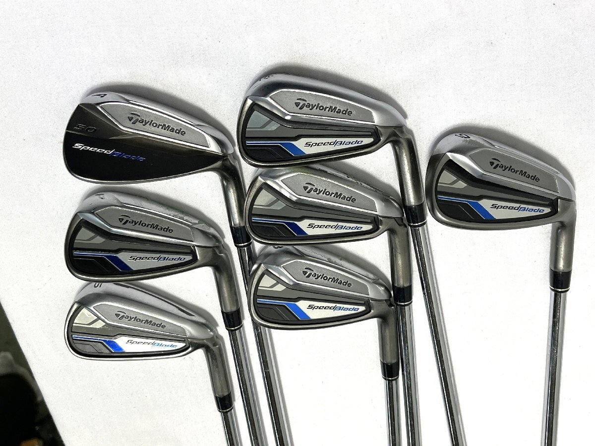 ▽TaylorMade テーラーメイド Speed Blade アイアン 5~9、P、A 7本 シャフト:KBS C-Taper 90 フレックスS 中古▽012739拍卖