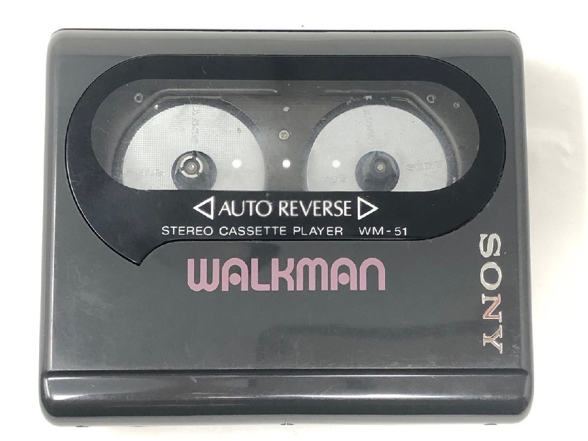 ◆ジャンク SONY WALKMAN ウォークマン カセットウォークマン カセットプレーヤー イヤホン付き WM-51 動作未確認◆19262★拍卖