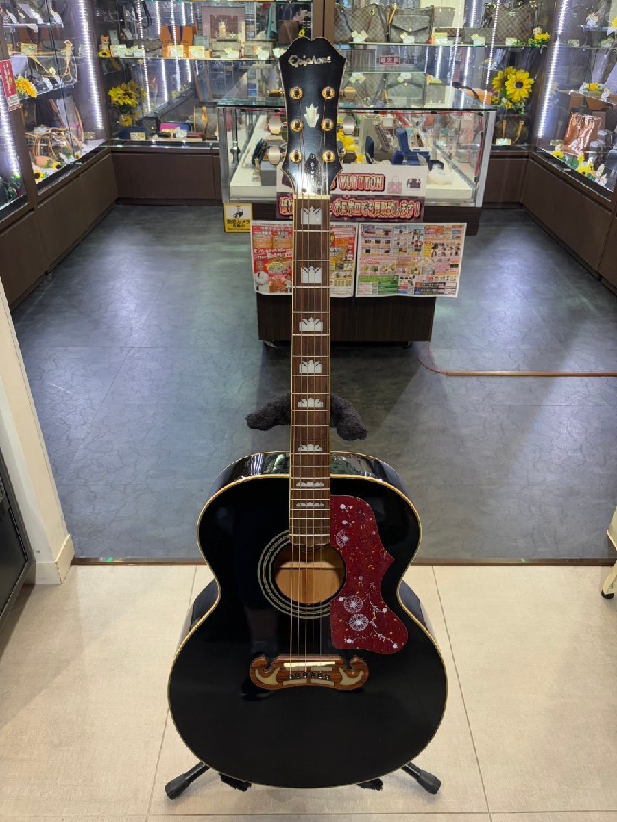 ◆Epiphone エピフォン アコースティックギター EJ-200BK ソフトケース付き 中古◆18102★拍卖