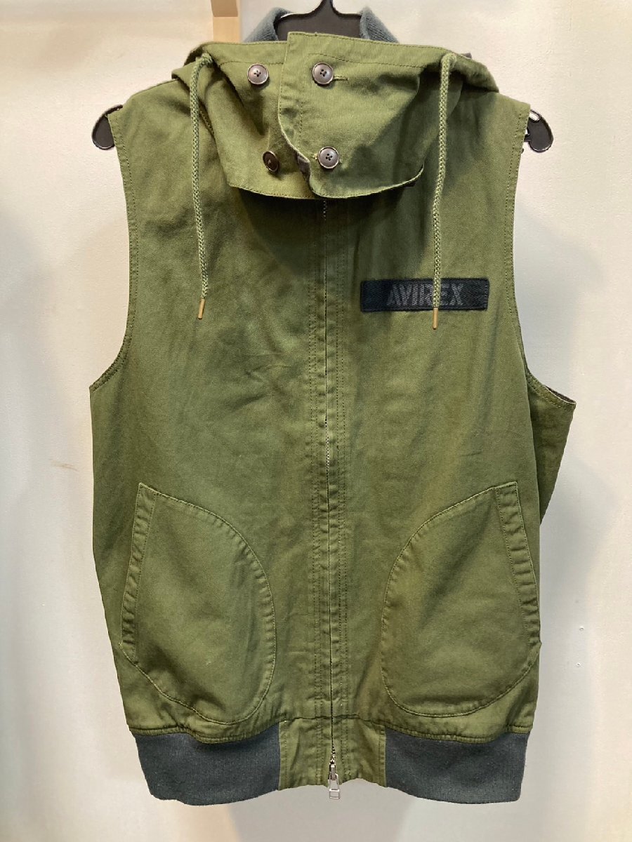 ◆AVIREX アヴィレックス ベスト Lサイズ 6122130 カーキ系 中古◆15703★拍卖