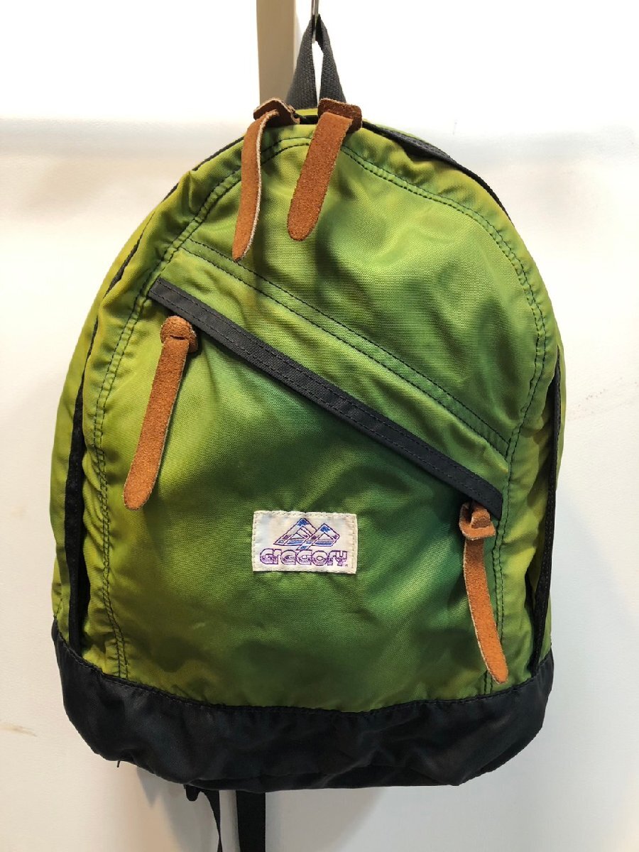 ◆GREGORY グレゴリー バックパック デイパック リュックサック グリーン系 紫タグ 中古◆16835★拍卖