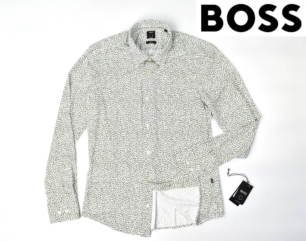 【5.5万・新品】XL【ヒューゴ・ボス】しっとり肌触り スリムフィットストレッチ シャツ 1円~拍卖