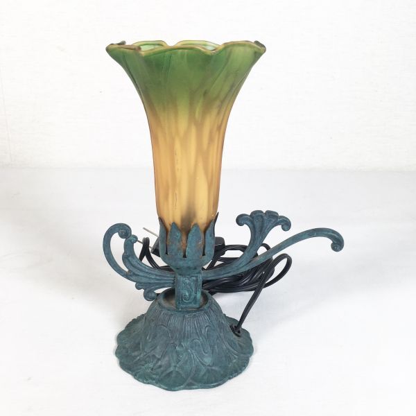 【通電確認済】卓上ランプ 卓上ライト 花デザイン スタンドランプ 照明 インテリア フラワー 花 ヴィンテージ拍卖