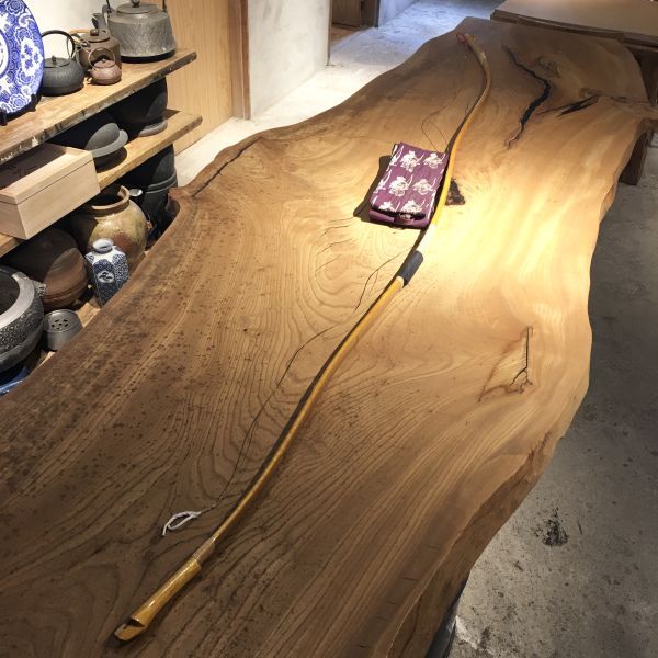 【全長約217㎝/重さ約514g】弓 弓道 永野一萃 弓具 弦 カバー付き拍卖