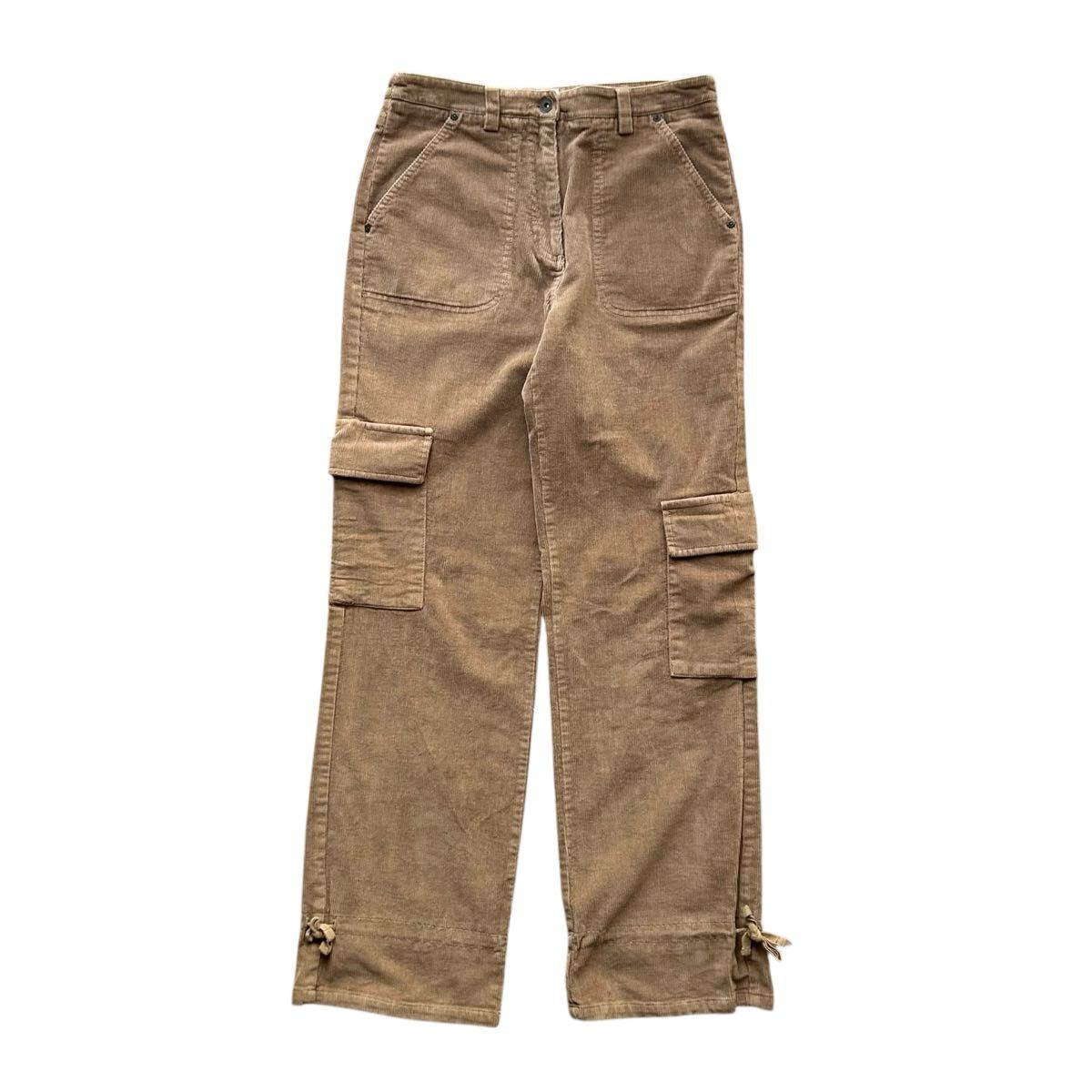 00’s Kenny’s コーデュロイパンツ カーゴ 38 ブラウン ユーロ ヴィンテージ カーゴパンツ 細畝 コットン ボトムス拍卖